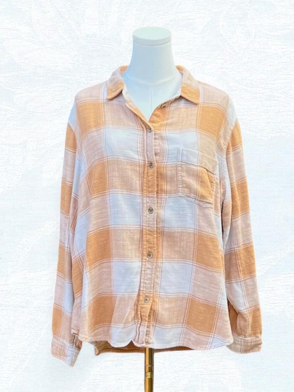 American Eagle Oversized Plaid Flannel Shirt